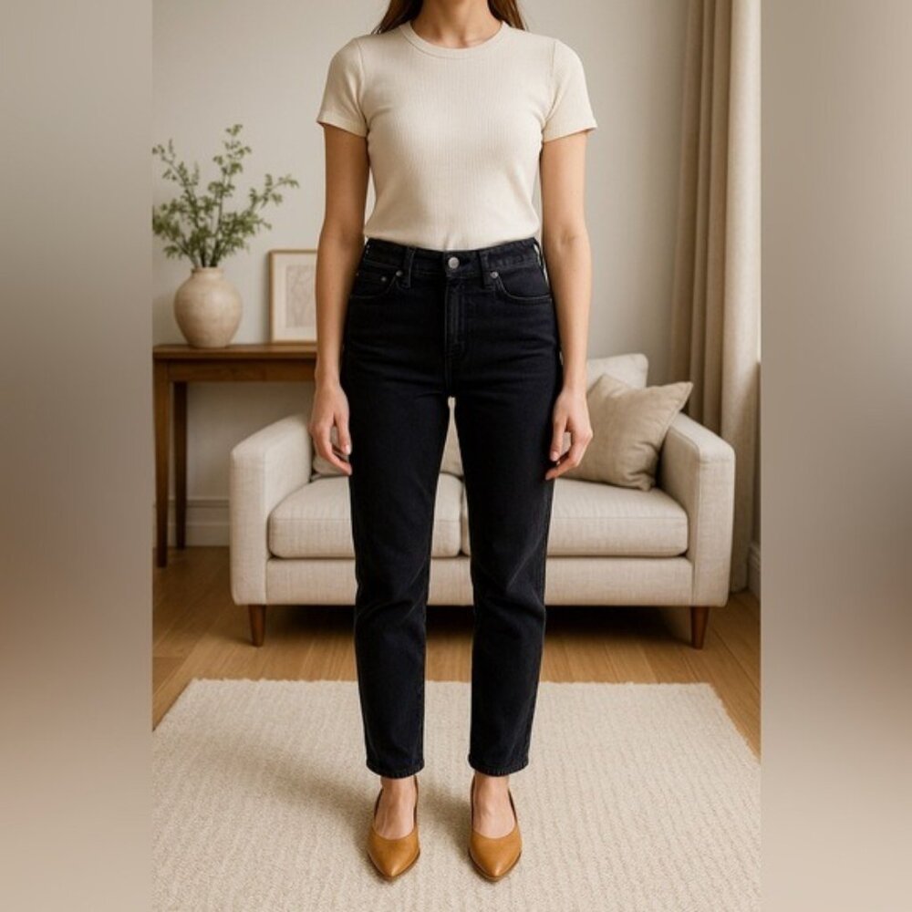 Madewell Mid-Rise Perfect Vintage Jean Black Size 26 Straight Classic Fit